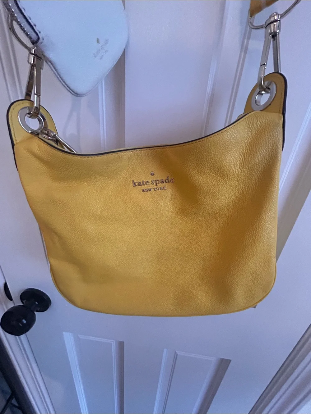 kate spade Yellow Leather Crossbody Bag with Gold Hardware